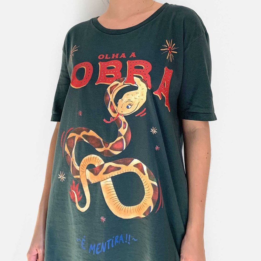 Anthropologie Farm Rio Vintage Green Tshirt - Picture 5 of 8